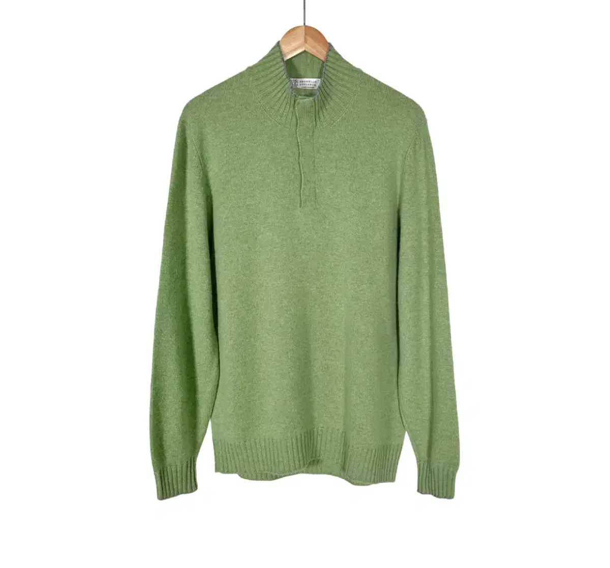 54] Brunello Cucinelli メンズカシミアハーフジップニットセーター